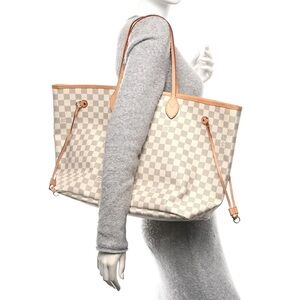 LOUIS VUITTON Damier Azur Neo Neverfull GM Rose Ballerine